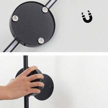 1 وحدة إضاءة جدارية LED قابلة للشحن ، بريموت كنترول ، طول 50 سم ألمنيوم أسود ، إضاءة لاسلكية قابلة للإزالة للسرير ، للغرفة المعيشة والمطعم والممر والصالة الداخلية