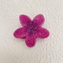 1pc Ombre Rhinestone Purple Lily Flower Gradient Hair Claw Accessory Fashion Hair Accessories Flower Claw Clips Casual Hair Claw Fall Winter Hair Clip For Vacation Outfits Woman