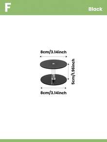 1pc Acrylic Jewelry Display Stand, Transparent Black Acrylic Round 3 Pieces Set, Suitable For Jewelry, Necklace, Ring, Earring Display, Acrylic Display Base - Multicolor - View 17