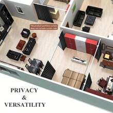 1 Pack 3-Layer Polyester Woven Room Divider Curtains, Bedroom Privacy Blackout Curtains, Thermal Insulation And Noise Reduction Living Room Curtains, Space Divider Curtains, Living Room Ceiling Track Curtains, Suitable For Living Room, Bedroom, Dorm, Office, Cinema, Cafe (White, Beige, Light Gray, Dark Gray, Black Curtains, W100"X H84"/ W100"X H96"/ W100"XH108"/ W120"XH84"/ W120"XH96"/ W120"XH108"/ W180"XH84"/ W180"XH96"/ W180"XH108", Curtain Track/Rod Not Included)