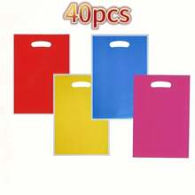 20 Sacolas de Presente de Cor Sólida, Sacolas Plásticas Portáteis Reutilizáveis, Sacolas de Pérolas, Sacolas de Joias, Sacolas de Roupas, Sacolas para Embalagens de Cosméticos, Sacolas de Compras, Sacolas de Varejo, Pequenas Empresas, Sacolas de Presente para Festas, Sacolas de Artesanato, Casamentos, Aniversários, Eventos para Presentes