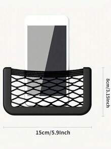 Universal And Practical Auto Organizer Seat Back Bag Back Rear Mesh Trunk Seat Elastic String Net Magic Sticker Car Universal Storage Bag Pocket Gifts For Women