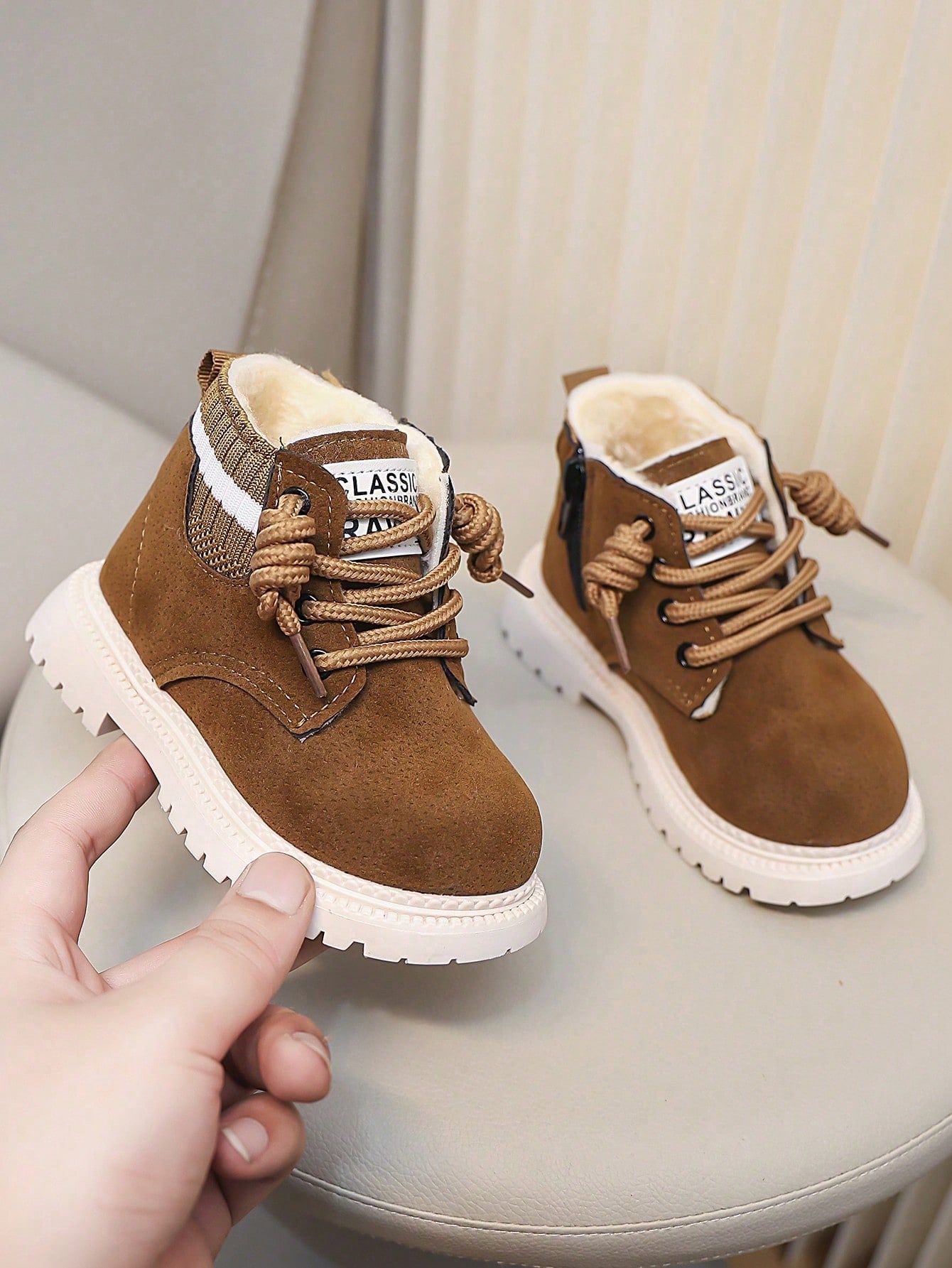 زوج من بوت الثلج للأطفال لفصلي الخريف والشتاء، تصم...