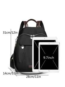 Backpack,Contrast Color Nylon & Oxford Cloth Outdoor Small Bag