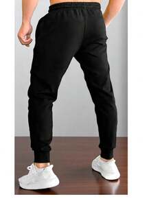 PANTALON PANTS CASUAL PARA USO DIARIO O EJERCICIO CON BOLSAS COMODO - Negro - Ver 2