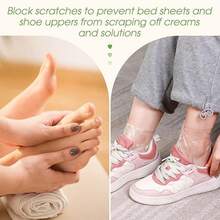 600 Pcs Disposable Plastic Foot Cover Foot Paraffin Bath Mats For Pedicure Foot Moisturising Socks Spa Foot Care With Sticker For Tight Closure - Multicolor - View 8