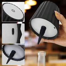 1pc Multi-Colour Dimmable LED Bottle Lamp, Rechargeable Room Decor Light Suitable For Bedroom, Living Room, Bar, Cafe, Restaurant, Camping, Party Atmosphere