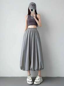LONG BALLOON SKIRT Flower Skirt: The Perfect Choice For Sweet And Stylish Girls - Grey - View 1