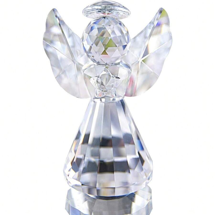 Crystal Bird Figurine Collectible Art Glass Animal Figurines Table Home Decor Mom - Clear Angel - 查看 1