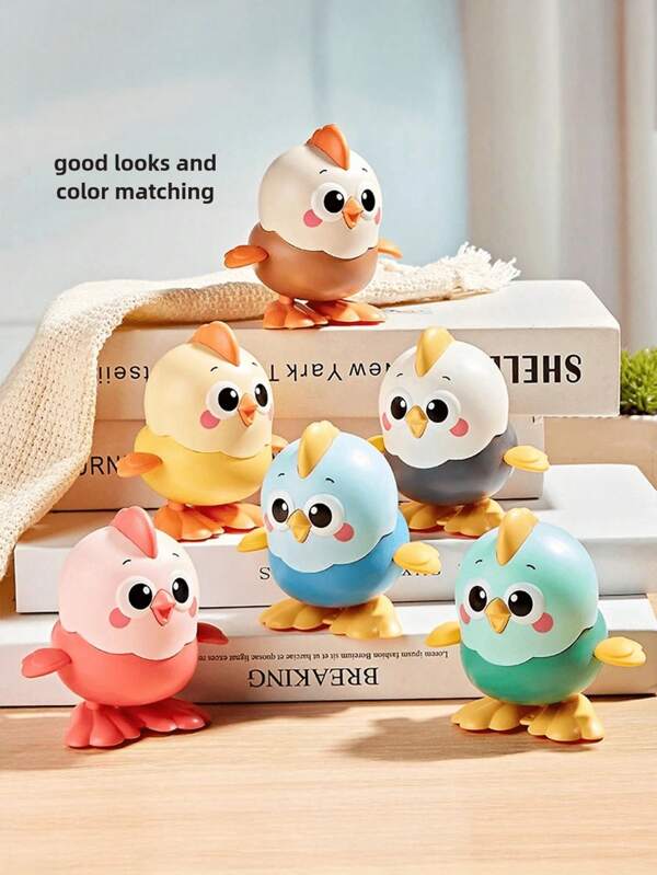 1 Pc Baby Toy Wind-Up Chicken Animated Little Yellow Chicken Jumping Chicken For Children Wind-Up Wind-Up Toy For Babies Aged 1 To 2 Suitable For Both Girls And Boys Suitable For Christmas And New Year G