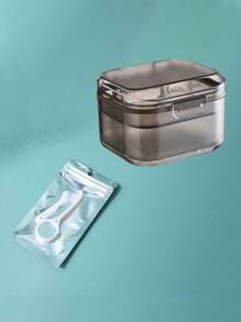 1/2 piezas Caja de almacenamiento invisible para alineador/retenedor dental, contenedor de doble capa para aparatos de ortodoncia con diseño de drenaje, estuche de limpieza portátil para el hogar, exterior y viajes