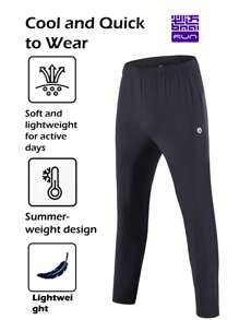 Bmai Pantalones deportivos de corte slim y peso ligero para hombre BMAI - Tela suave para correr, trotar, ciclismo, fitness y uso casual diario