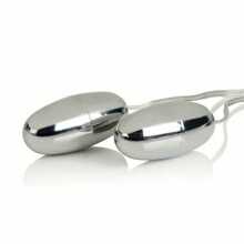 Dual Double Silver Bullet Egg Clit Climax Vibe Couple Lover Foreplay Sex Toy