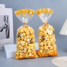25 件/50 件蜜蜂主题礼品袋，配金色抽绳，儿童派对礼品袋，适用于迎婴派对、婚礼、周年纪念、蜜蜂主题派对、蜜蜂迎婴派对、迎婴派对礼品包装 - 黃色 - 查看 7