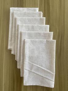 6pcs Square Multi-Purpose Dinner Napkins, Country Style Natural Soft Comfortable Cloth Napkins Suitable For Weddings, Parties, Christmas, Thanksgiving, Daily Use - Beige - View 3