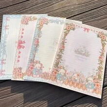 Notebook With 30 B5 Tear-Off Lined Notepaper, Cute Teddy Bear Design, Pastoral Style, Highly Attractive Gift School Supplies,Back To School