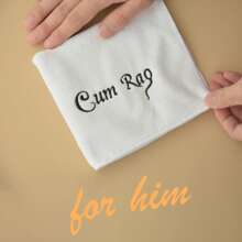 1pc, 12in Microfiber Embroided Letters Naughty Funny Wash Towel For Boyfriend Girlfriend Husband Wife Adult Humor Gift, Perfect For Valentine's Day Wedding Anniversary Day Gift White Elephant Exchange Gift Gag Gift Bachelor Bachelorette Party Supplies Bathroom Decor Summer Back To School