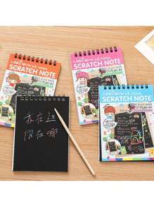 Kids Creative DIY Scratch Art Set - Scratchboard Painting Book, Doodle Pad, Fun Drawing Gift, Assorted Colors
