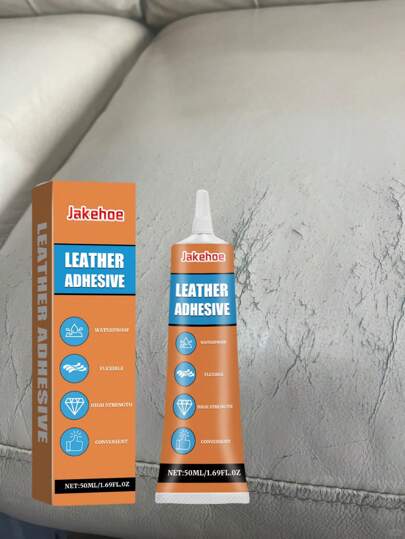 Leather Adhesive - High Waterproof, High Viscosity, Low Odor Leather & Fabric Sofa Repair Glue. Suitable For Clothing Pattern Peeling, Leather Sofa Cracking, Fabric Clothing Repair, Replacing Sewing, Machine Washable, Non-Corrosive, Non-Irritating, Strong Adhesion, Transparent & Beautiful, Water-Resistant