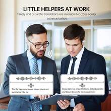 AI Language Translation Earbuds, Clip On Earbuds Wireless Headphones Real-Time Translator For 144 Languages & Accents Headphones Translator Ideal For Travel Business Learning Translation Device - White - View 9