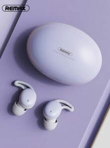 REMAX سماعات أذن بلوتوث لاسلكية، سماعات أذن للنوم، وقت تشغيل 20 ساعة للاستمتاع بليلك، بتحكم لمس، مظهر جميل، سماعة أذن مريحة، سماعات أذن استريو لاسلكية، سماعة أذن صغيرة، خفيفة الوزن بتصميم السيليكون السائل، مناسبة للاستخدام عند النوم، هدية للحبيب/الوالدين (أسود/بيج)