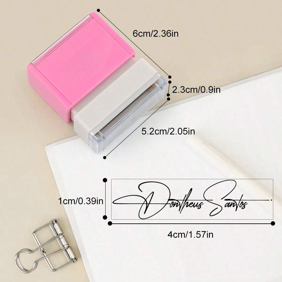 Sellos personalizados con firma basados en imágenes proporcionadas, sellos de firma manuscrita personalizados de forma privada, sellos personalizados con nombre personal, sellos de trabajo y sellos personalizados de forma privada, Vuelta a la Escuela, Artículos Escolares - 4010 - Ver 1