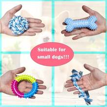 3/6pcs Small Dogs Chew Toys Set Interactive Teeth Cleaning Rope Knots For Puppy