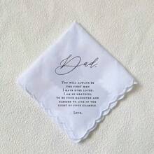 2pcs/Bag Wedding Decoration Bride To Be Mom/Dad Handkerchief Happy Tears Wipes Wedding Table Napkin Ornaments Bachelorette Party Bridal Shower