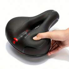 1pc Comfortable Bicycle Seat Cushion - Wide, Double Shock Absorption - Memory Foam Filling, Men's And Women's Waterproof Saddles, Universal Bicycle Seats With Reflective Stripes, Air Flow Design Saddles, Ergonomic Settings, Ideal For Fixed, Sports, Mountain, Road Bikes, Road Bike Seats - Multicolor - View 5