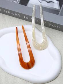 1个优雅复古U型发夹：采用醋酸纤维材质，适合14岁及以上人群，是情人节、发饰、梳子、侧梳、学习用品和婚礼的完美之选。 - 多色C - 查看 18