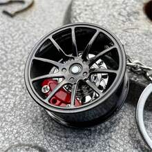1pc Brake 360 Rotating Car Keychain Pendant, Creative Car Keychain Decoration, A Unique Gift For Car Lovers - Multicolor - View 1