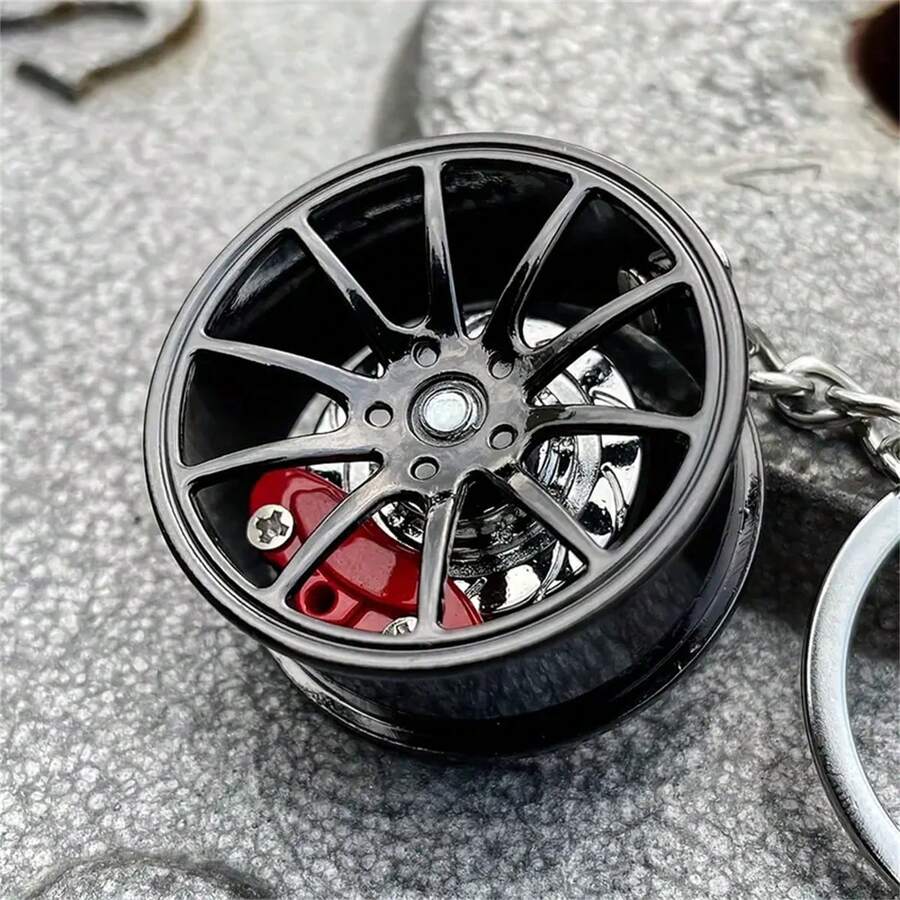 1pc Brake 360 Rotating Car Keychain Pendant, Creative Car Keychain Decoration, A Unique Gift For Car Lovers - Multicolor - View 1