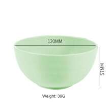 6 Inch Solid Color Plastic Bowl Salad Bowl Wheat Fiber Bowl Children Household Large Bowl Supplies