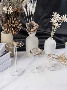 1pc Acrylic Jewelry Display Stand, Transparent Black Acrylic Round 3 Pieces Set, Suitable For Jewelry, Necklace, Ring, Earring Display, Acrylic Display Base - Multicolor - View 4