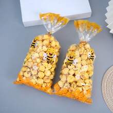 25 件/50 件蜜蜂主题礼品袋，配金色抽绳，儿童派对礼品袋，适用于迎婴派对、婚礼、周年纪念、蜜蜂主题派对、蜜蜂迎婴派对、迎婴派对礼品包装 - 黃色 - 查看 5