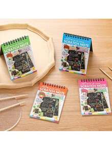 Kids Creative DIY Scratch Art Set - Scratchboard Painting Book, Doodle Pad, Fun Drawing Gift, Assorted Colors