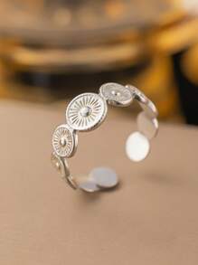 1 anello in acciaio inossidabile regolabile alla moda di stile hip-hop