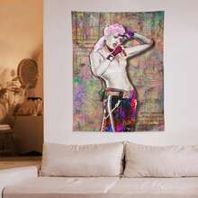 1pcs Gwen Tapestry Stefani Singer Album Cover Vintage Music Tapestry, Can Be Designed With Your Name Or Picture, Room Decoration Hanging Tapestry, Suitable For Bedroom Aesthetics, A Good Gift For Boyfriend/Girlfriend, Christmas, Used For Family Tea Room, Bedroom, Living Room, Home Decoration, Room Flag, Room Tapestryfri - Multicolor - View 8