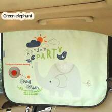 1pc Car Cartoon Cute Animal Plant Pattern Sunshade, Auto-Retractable Sun Shade Curtain, Heat Insulation Side Window Curtain