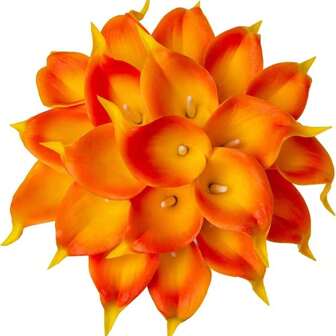 1/4/10 件人造马蹄莲花束，假花束，人造呼吸花，适用于派对花园装饰，客厅卧室餐桌办公室装饰，适用于户外花园装饰