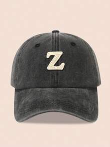 1 pieza Gorra de béisbol con 26 letras para niños, sombrero de sol lavado para niños/niñas pequeños para uso diario, protección UV