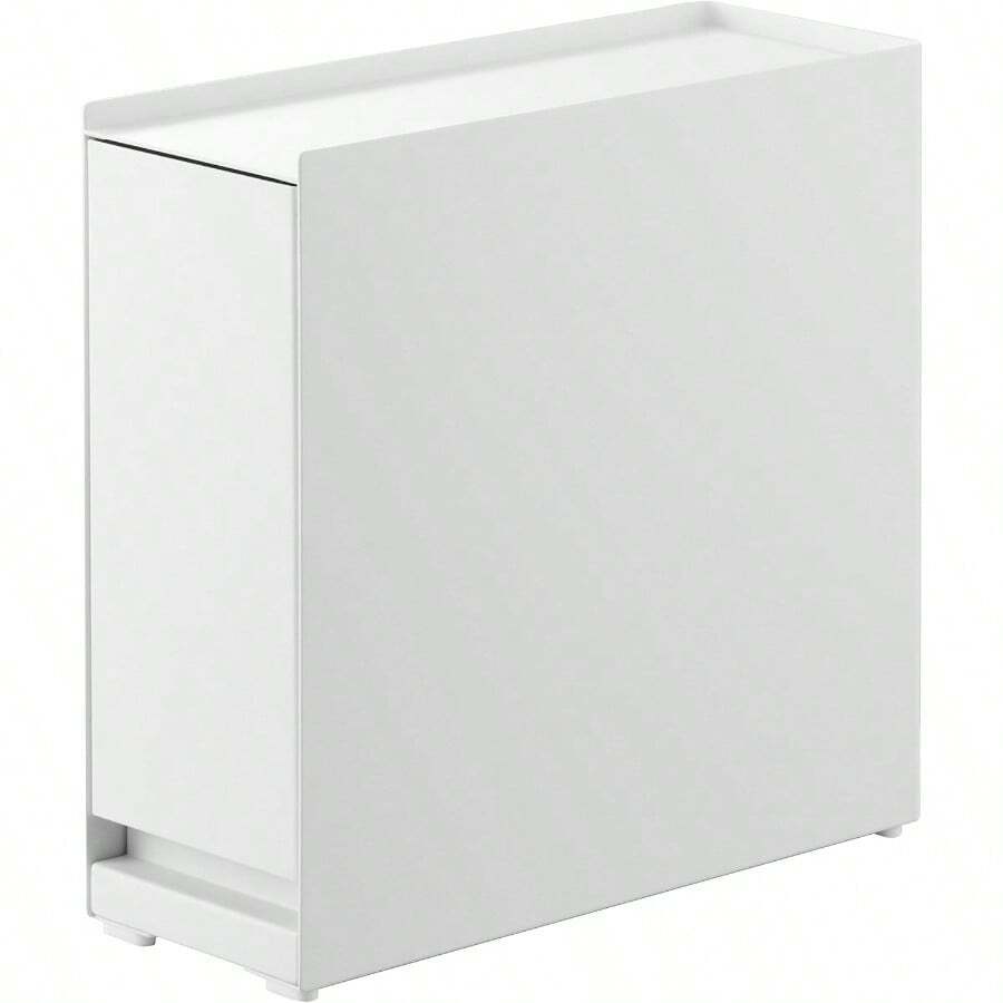 山崎実業 Yamazaki 隠せる 引き出し 収納 ホワイト W12.5×D35～64.5×H32.7cm タワー tower 目隠し 隠す収納 収納ケース 高さ調節可能 1428 - ホワイト - チェックする 1