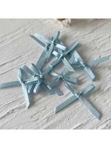 100 件芭蕾风格可爱迷你丝带蝴蝶结，甜美女孩 DIY 服装和发饰装饰材料