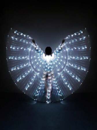 LED Colorful Luminous Wings Stage Performance With Baton Lead Cape, Holiday Celebration Gifts, Stage Decoration, Holiday Decoration, Room Decoration, Home Decoration, Themed Party Decoration, Christmas Valentine's Day Decoration