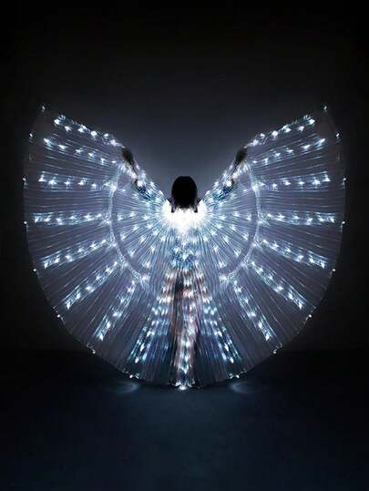 أجنحة ملونة متوهجة بعصا وردة، هدية للاحتفالات والمهرجانات، ديكور المسرح، ديكور العطلات، ديكور الغرفة، ديكور المنزل، ديكور حفلات الموضوع، ديكور عيد الميلاد وعيد الحب