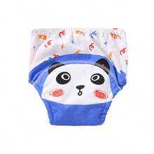 4 Stück dünne positionierte Tierdruck Baby Jungen/Mädchen Trainingshosen, weich & bequeme wiederverwendbare Stoffwindeln, unverzichtbares Geschenk für Babys