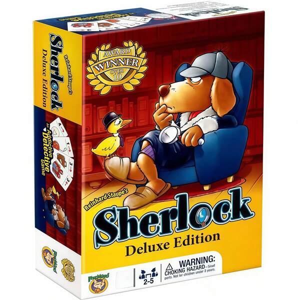 1pc FoxMind "Crazy Detectives" Logic Thinking Game, Memory Training Card Game For 4-5 Players, Includes 60 Game Cards And 1 Detective Dog