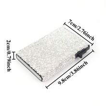 1PC Stylish Glass Glitter Business Card Protector, ID Card Holder, And Badge Clip For Lightweight Portability. Perfect For White Collar Workers, Anniversary Celebrations, And Birthday Gifts. Also Serves As A Wallet, Business Card Holder, Credit Card Holder, And Teacher's Lanyard With ID Holder. Suitable For Both Women And Men.