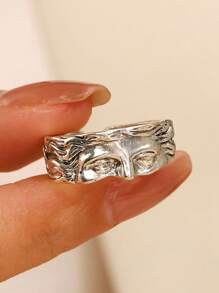 Bague unique minimaliste de la main de Dieu donnant la vie à Adam pour femmes, bijoux de mode et cadeaux, réglable