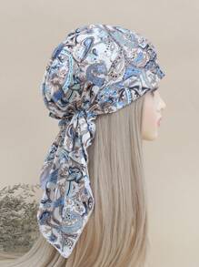 1pc Fashion Solid Color Bandana Hat, Chemo Cap, Long Tassel Hat, Pirate Cap, Beach Hat, Outdoor Sports Cap, Sleep Cap, Decorative Hat